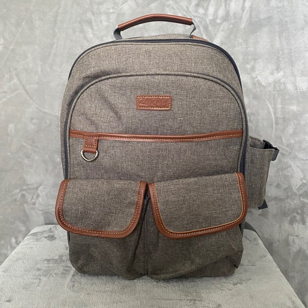 Zormy Picnic Backpack for 4 Person with Insulated Cooler‎ Compartment
